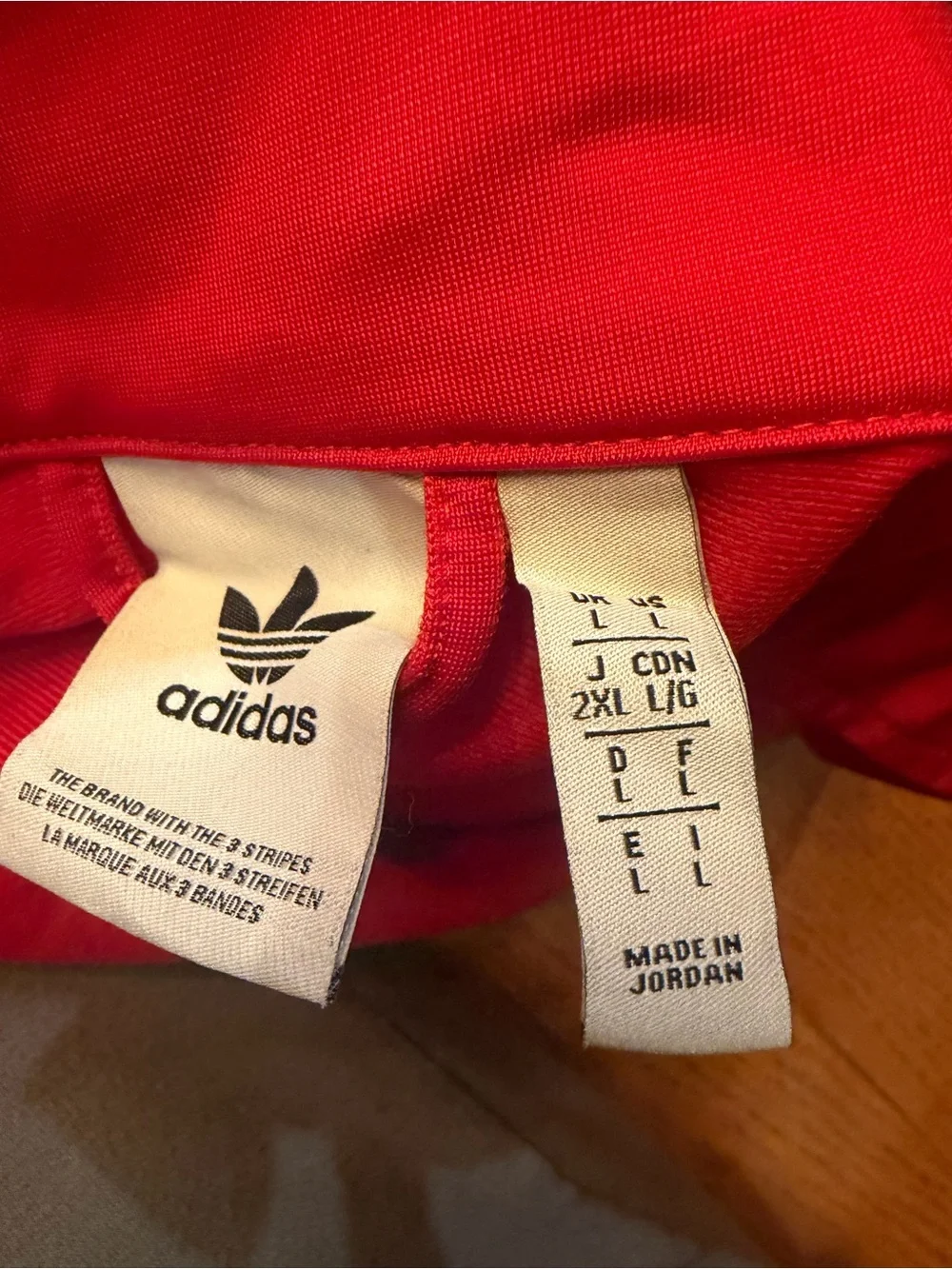 Adidas Red Three-Stripe Track Jacket & Pants size Large set